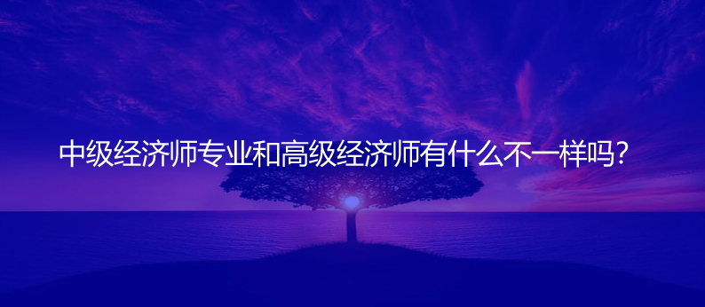 中级经济师专业和高级经济师有什么不一样吗？