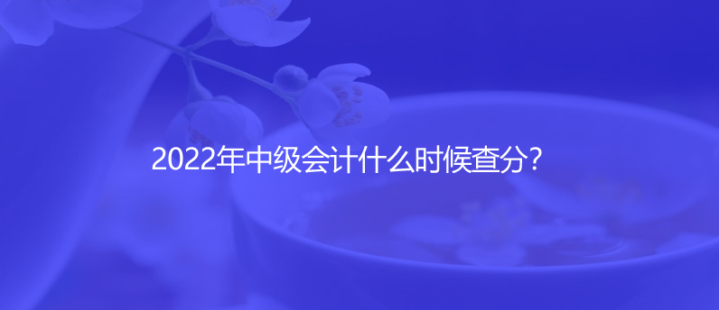 2022年中级会计什么时候查分？