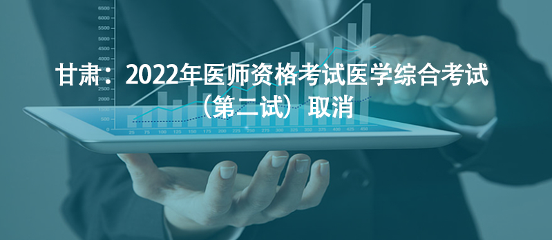 甘肃：2022年医师资格考试医学综合考试（第二试）取消