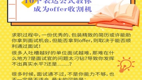 面试宝典：10个表达公式教你成为offer收割机