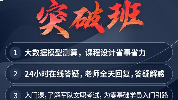 2026军队文职公共科目突破班
